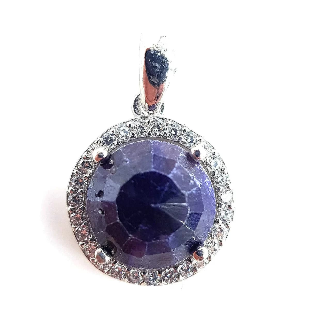 Safir Kolye Ucu (Gümüş)