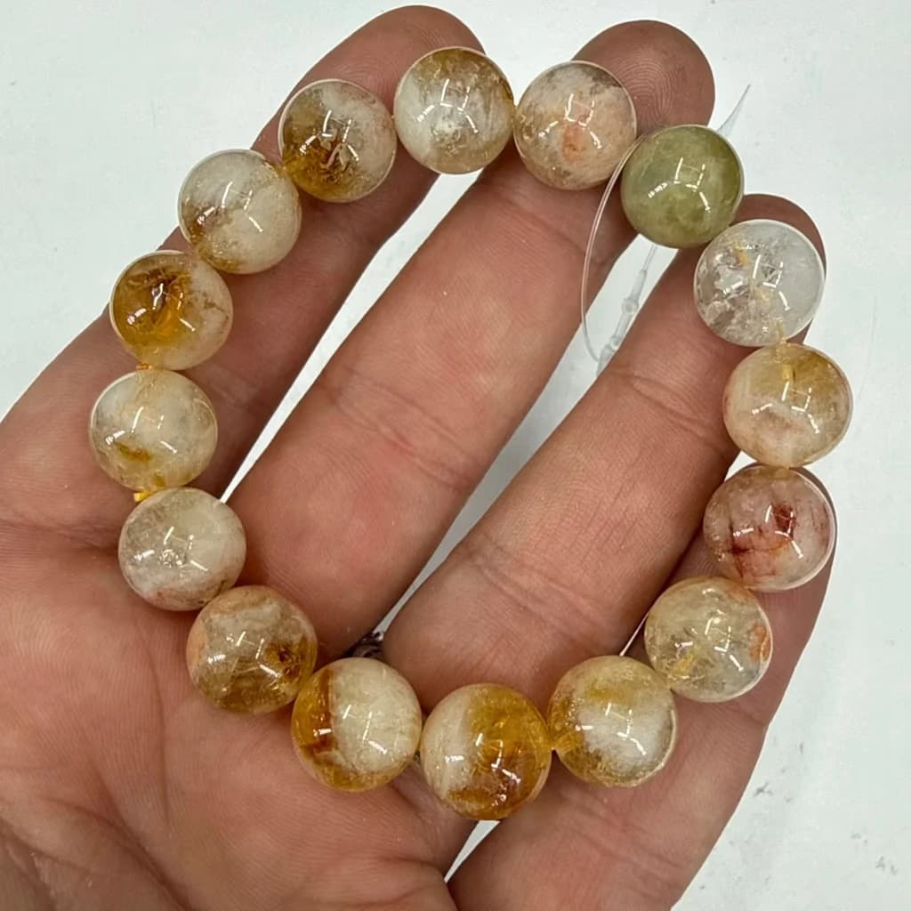 Sitrin Bileklik 12mm - Orijinal Doğal Taş ve Şifa Kristali Görsel 1