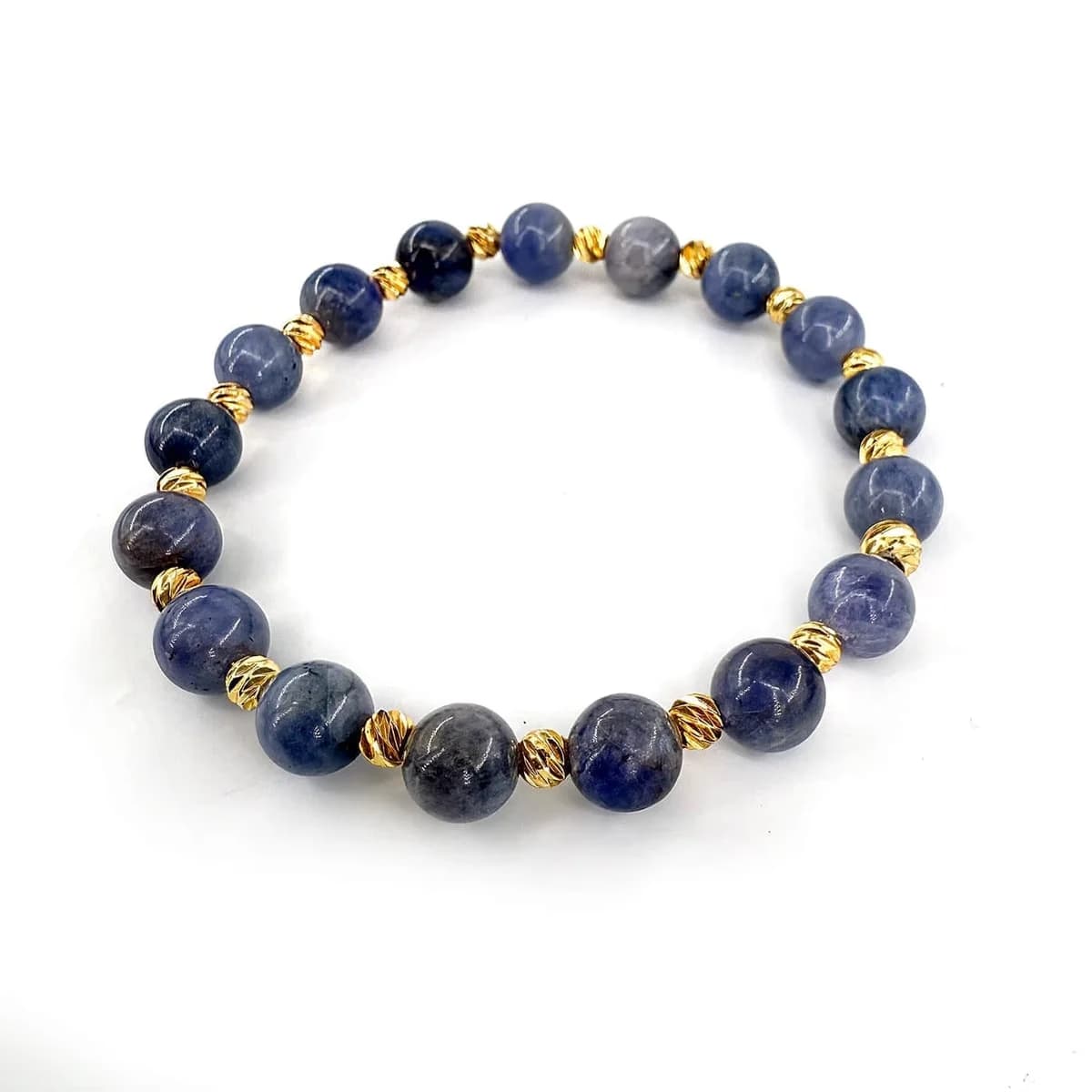 Tanzanit Bileklik 8mm Gold