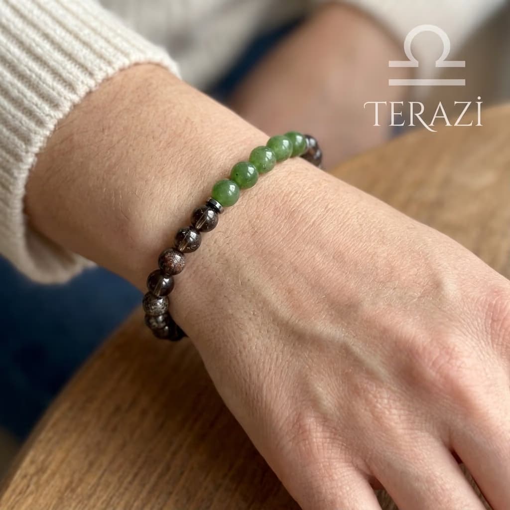 Terazi Burcu Unisex Bileklik 8mm