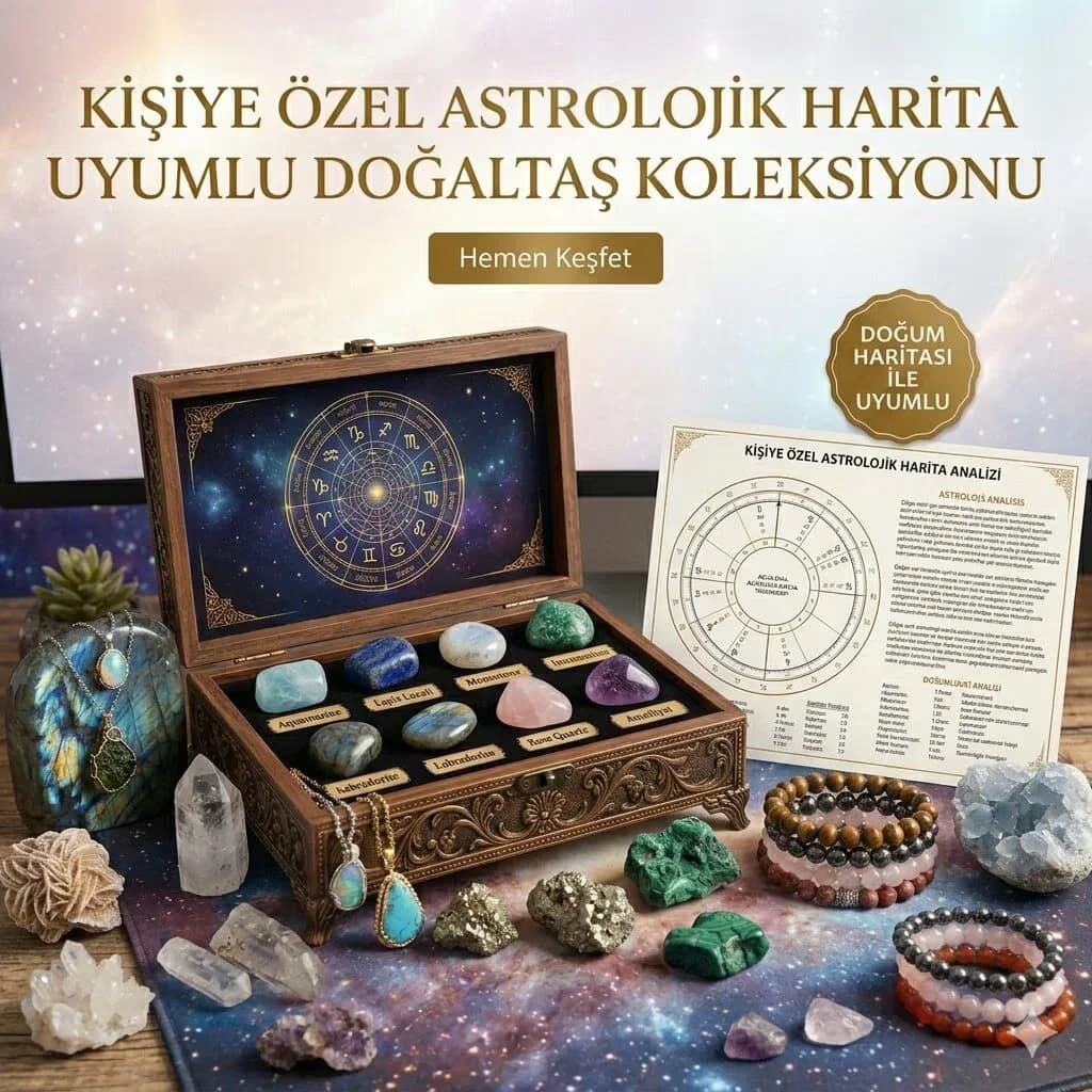 Kişiye Özel Doğal Taş & Harita Koleksiyon Kiti (Tekli Set)