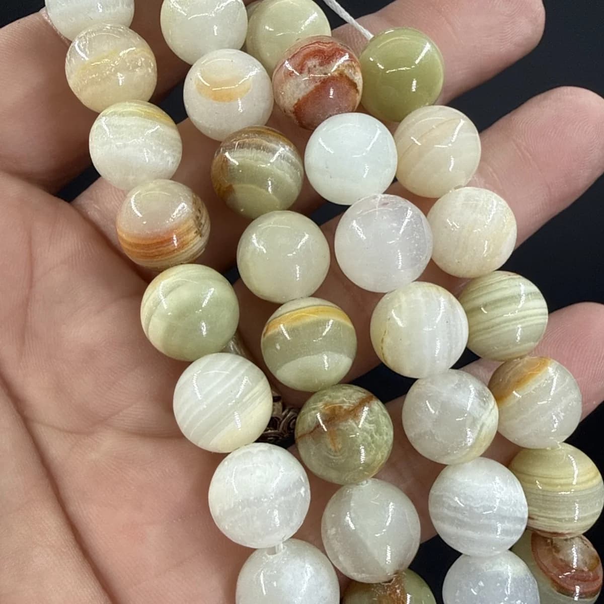 Yeşil Kalsit Dizi 12 mm - Orijinal Şifalı Kristal - Görsel 1