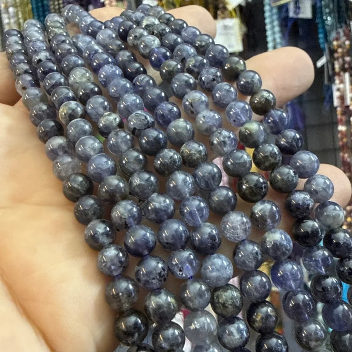 İyolit Dizi 6 mm - Orijinal Şifalı Kristal - Görsel 1