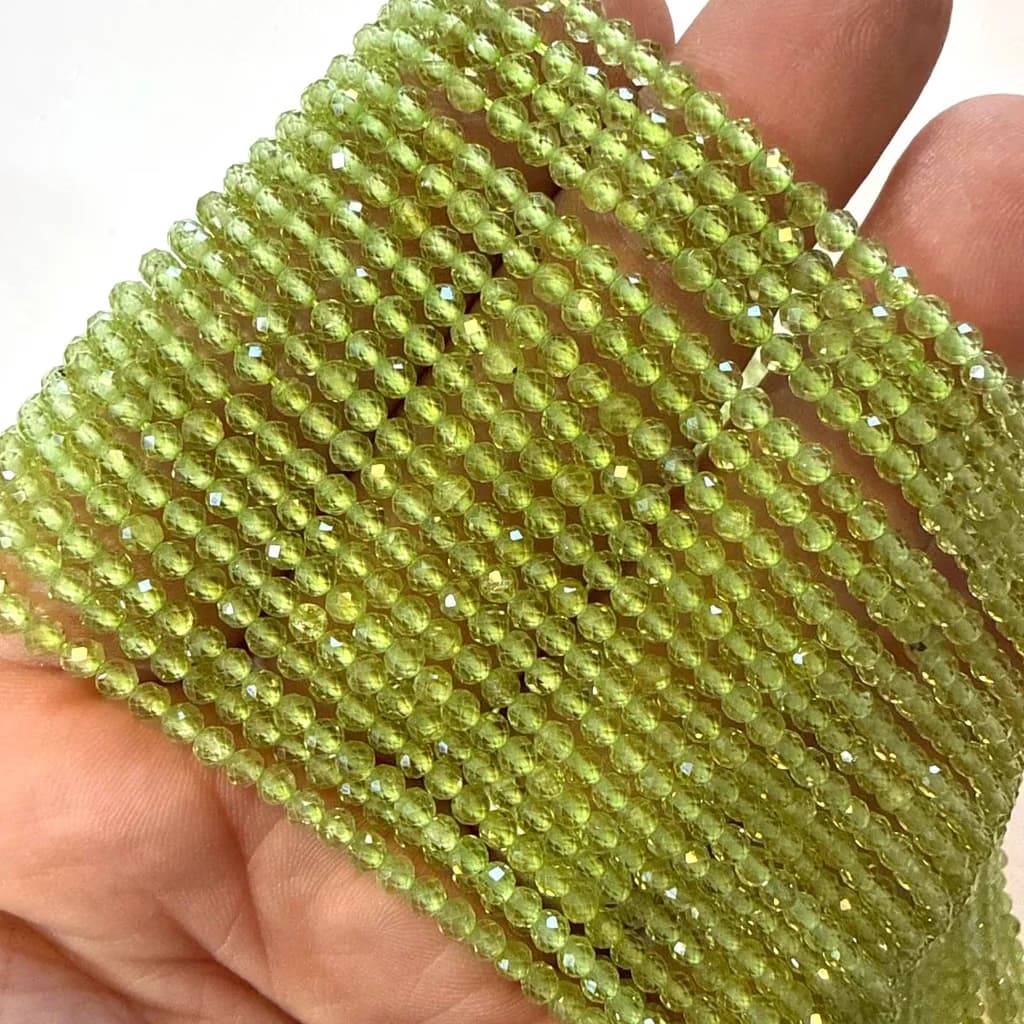 Zeberced Dizi Faset 3 mm - Orijinal Doğal Taş ve Şifa Kristali Görsel 1