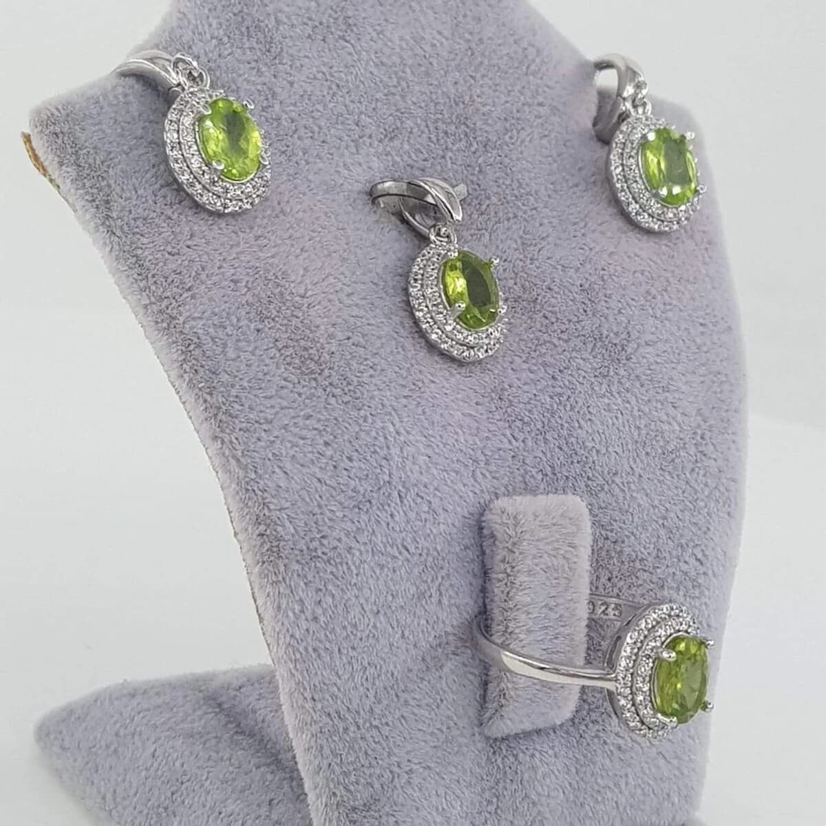 Zeberced Set (Gümüş) Orijinal Kristal Detay Görseli 2
