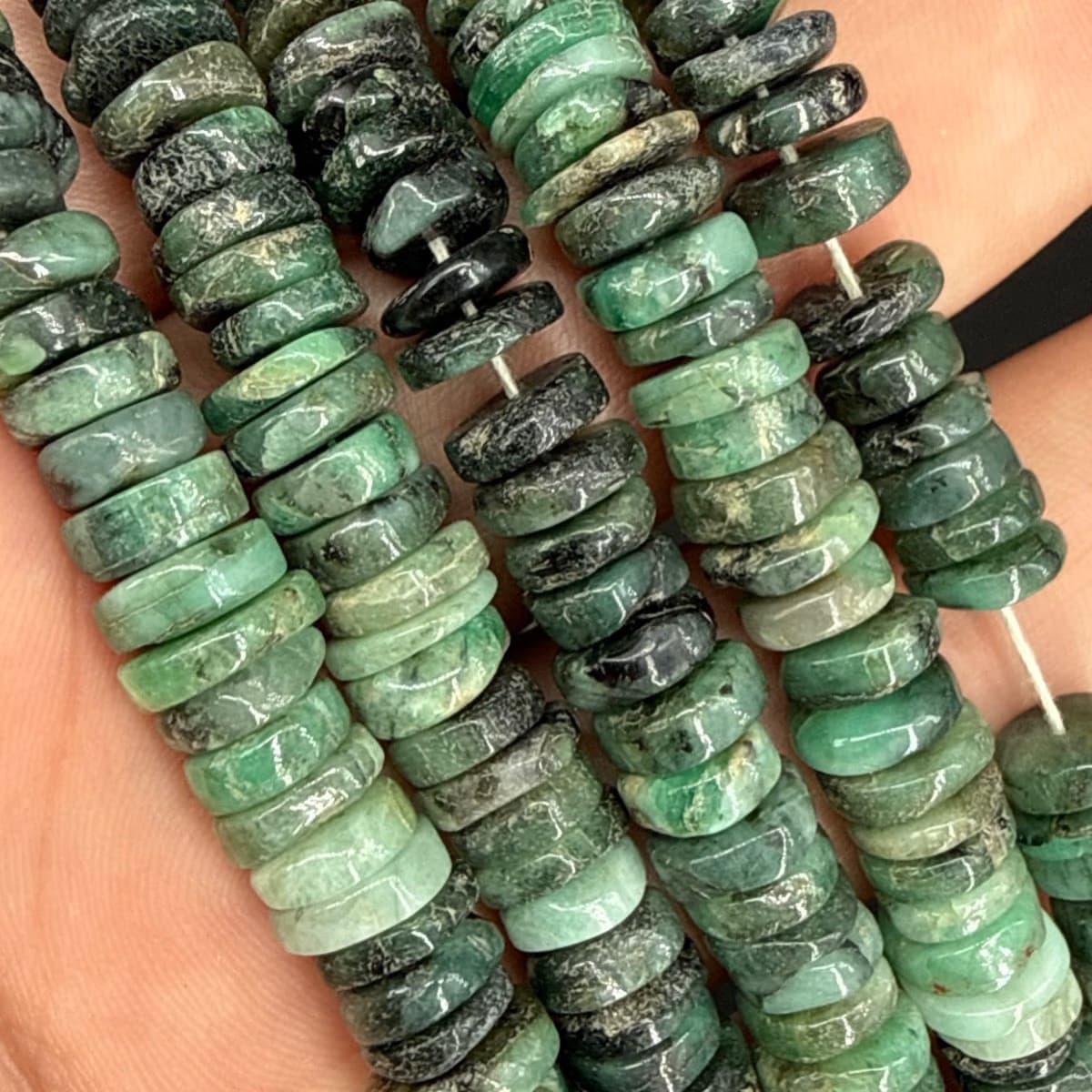 Zümrüt Dizi Rondela 10mm AAA