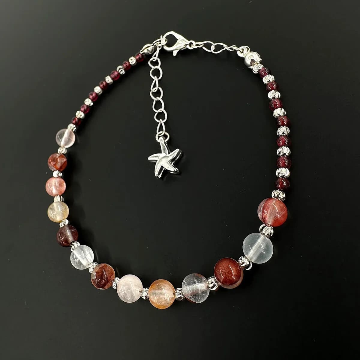 Azeztulit, Garnet Halhal 6mm