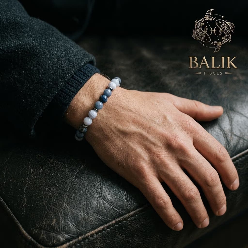 Balık Burcu Erkek Bilekliği 8mm