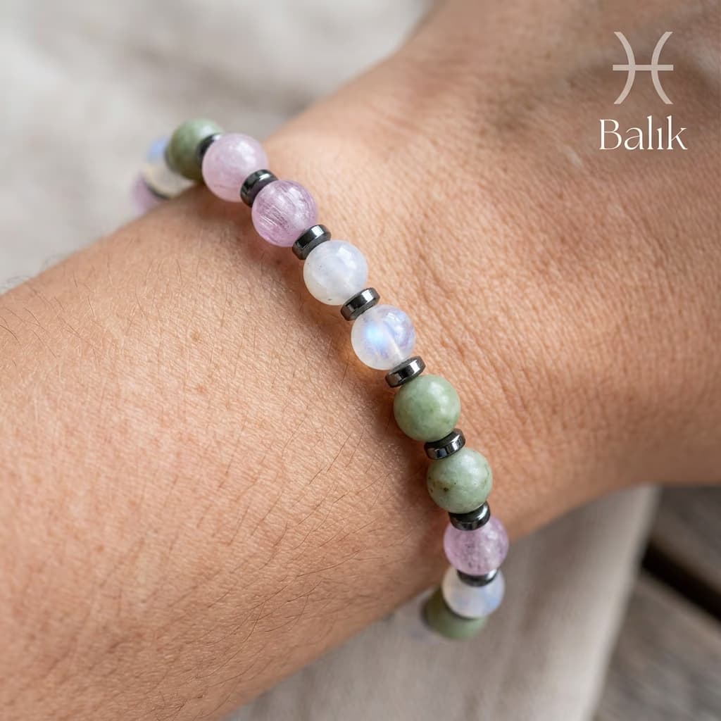 Balık Burcu Unisex Bileklik 8mm