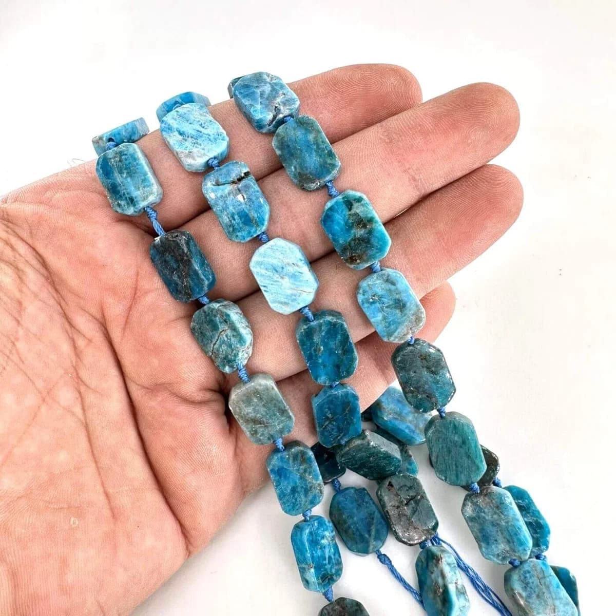Blue Apatit Dizi 15x12x5mm