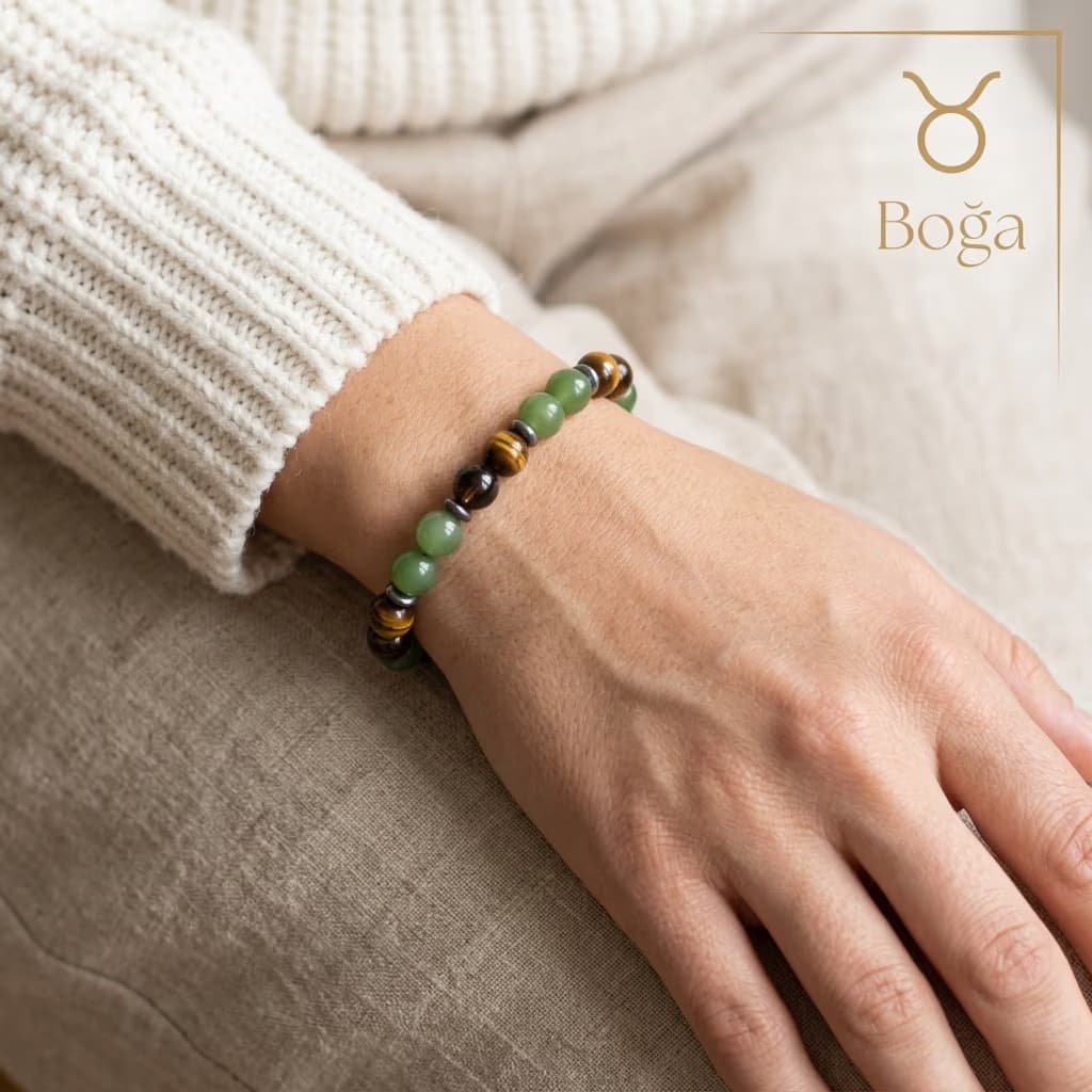 Boğa Burcu Unisex Bileklik 8mm