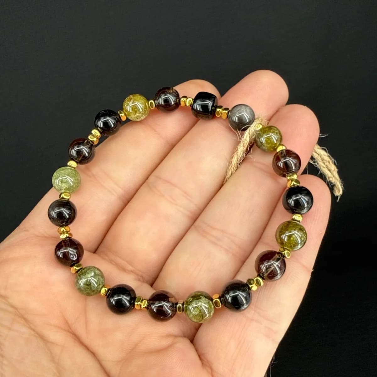 Garnet / Obsidiyen / Dumanlı Kuvars Bileklik 8 mm