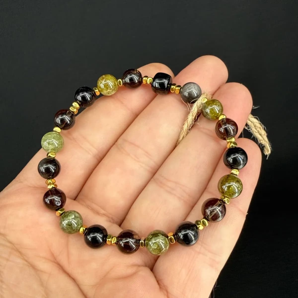 Garnet / Obsidiyen / Dumanlı Kuvars Bileklik 8 mm