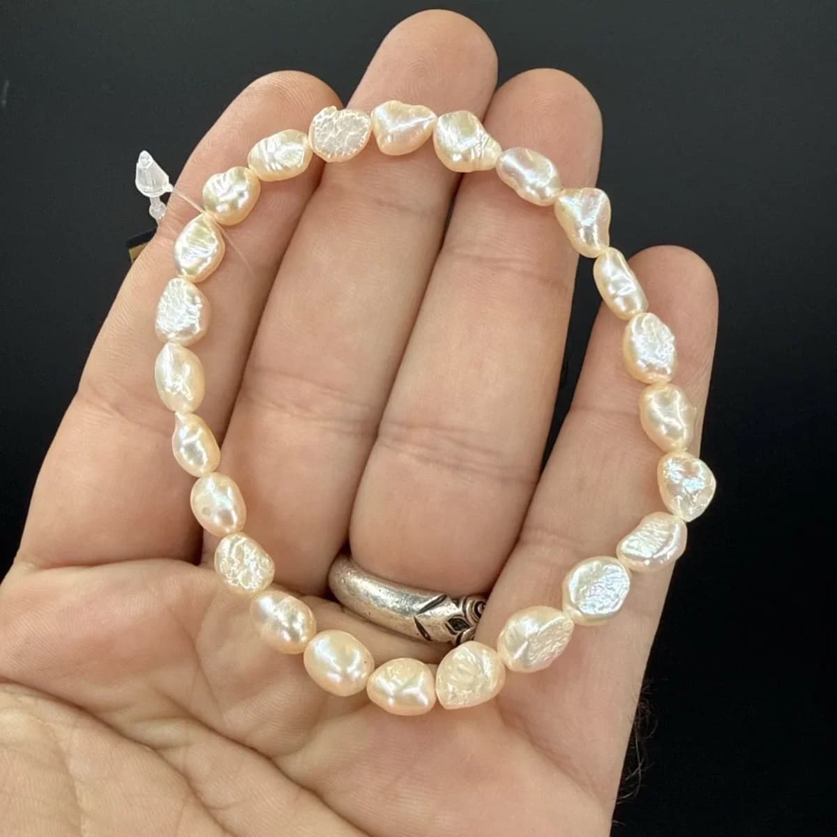 İnci Bileklik 6x8 mm