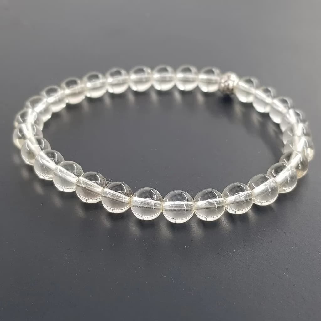 Kristal Kuvars Bileklik 6mm İncele ve Satın Al Kristal Kuvars Bileklik 6mm - Orijinal Doğal Taş ve Şifa Kristali Görsel 1