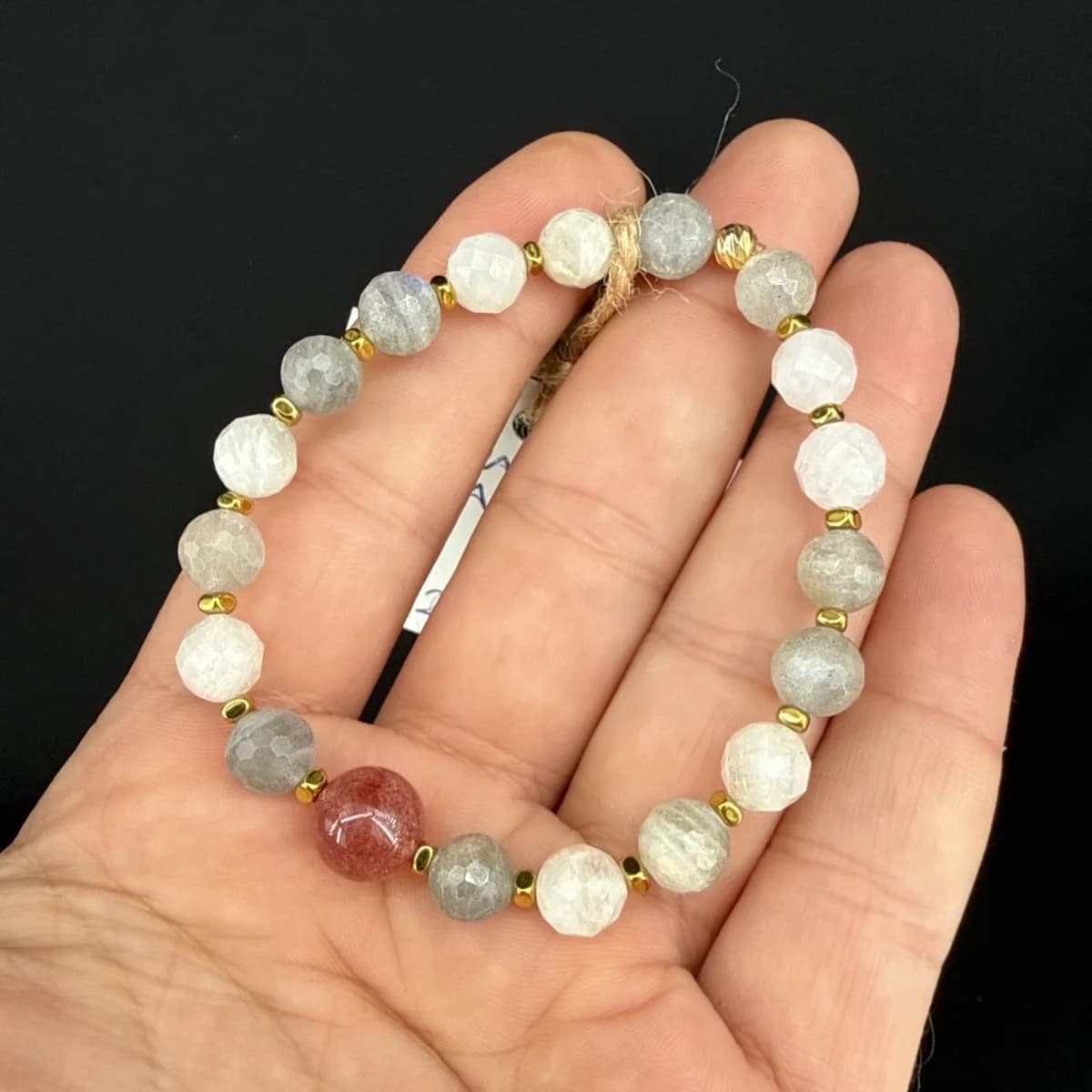 Labradorit / Aytaşı Faset Bileklik 8 mm