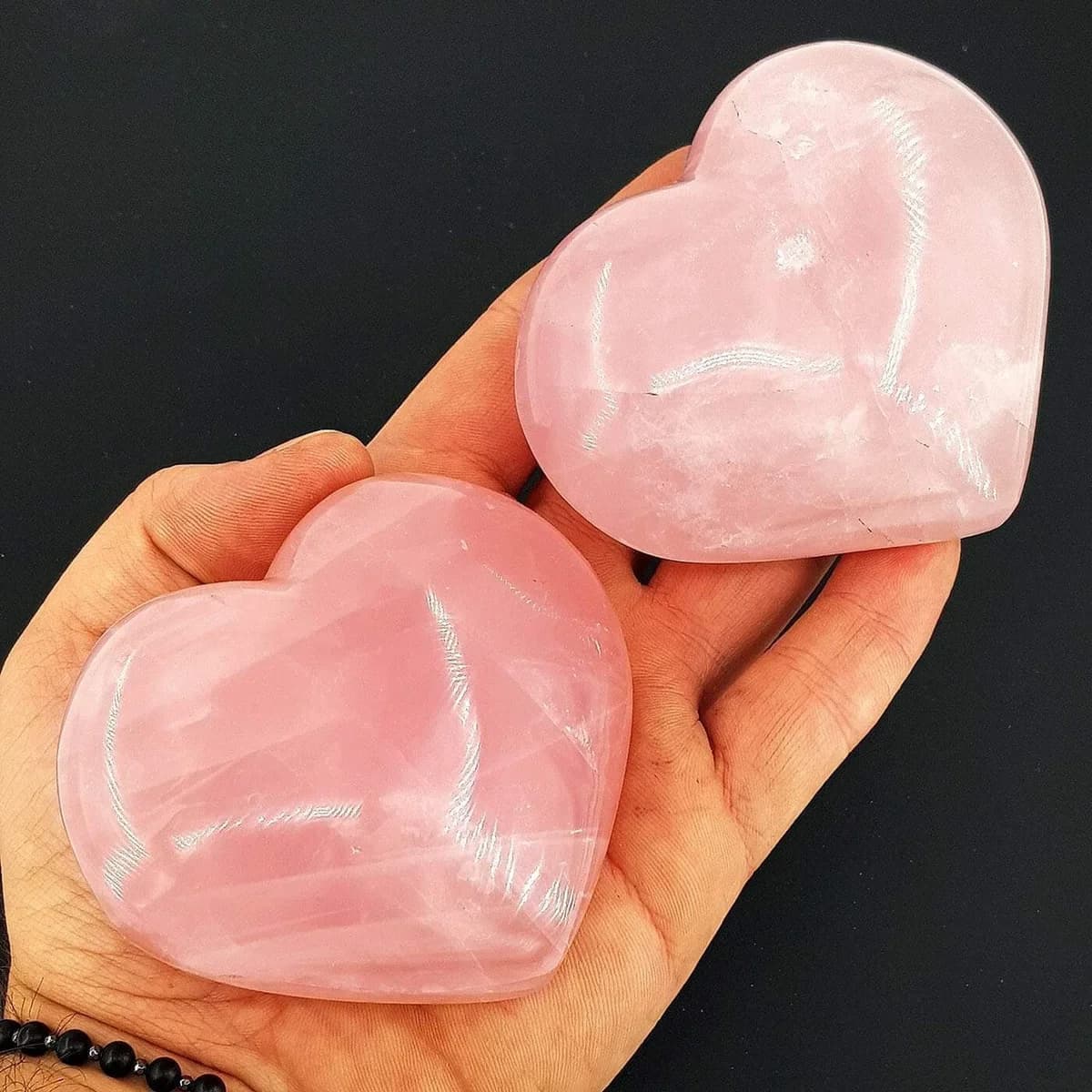 Pembe Kuvars Kalp S Boy