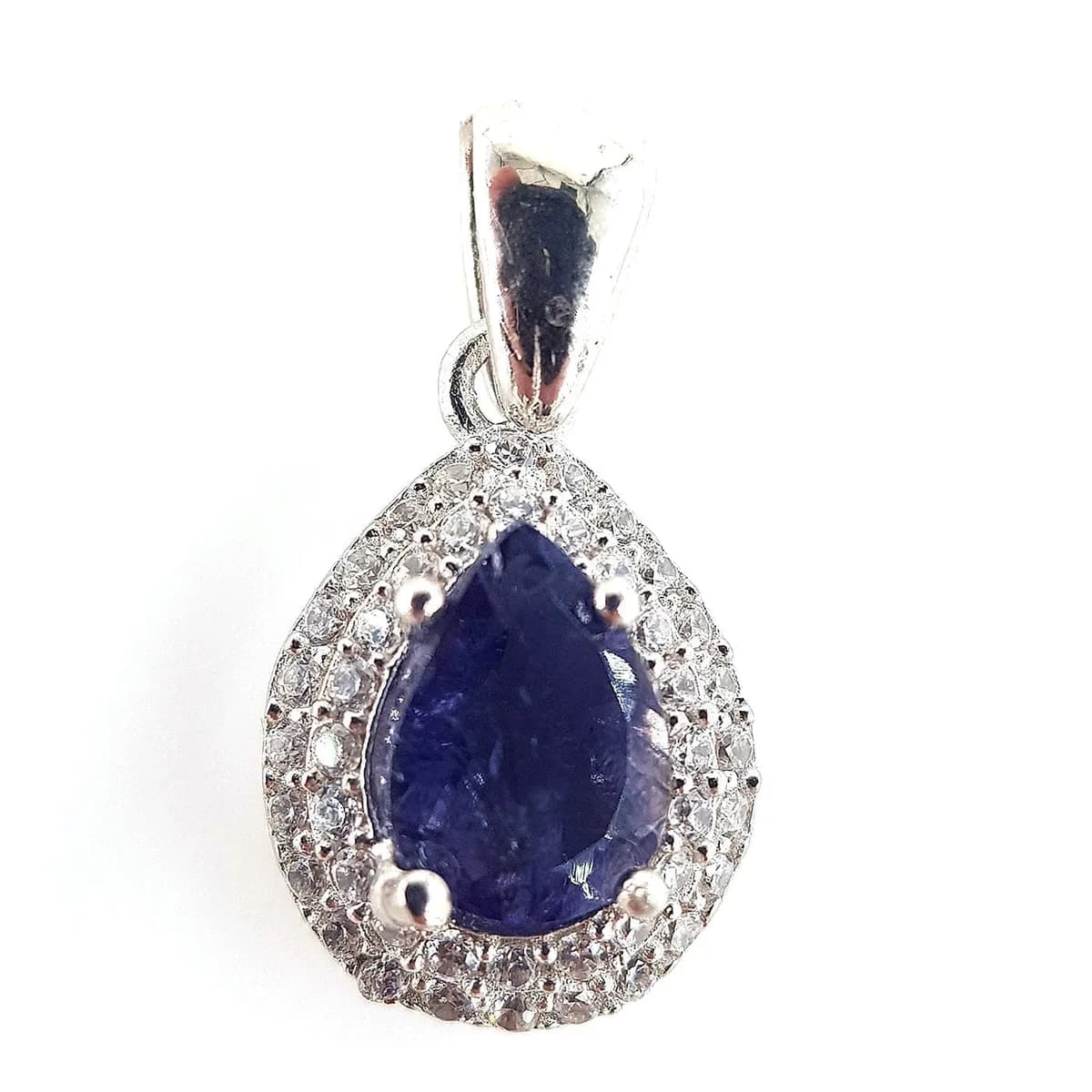 Safir Kolye Ucu (Gümüş)