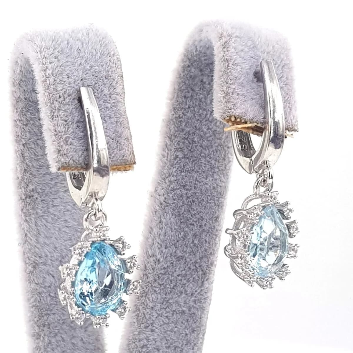 Topaz Küpe (Gümüş)