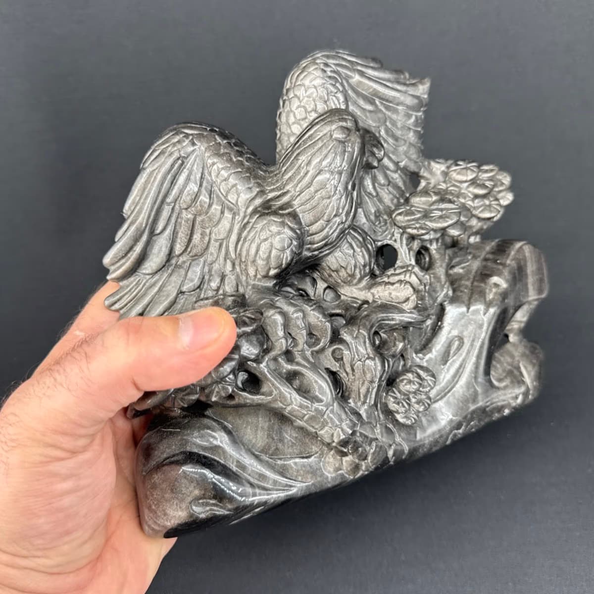 Silver Obsidiyen Kartal Obje