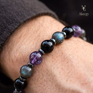 Akrep Burcu Unisex Bileklik 8mm - Orijinal Şifalı Kristal - Görsel 1