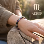 Akrep Burcu Unisex Bileklik 8mm Orijinal Kristal Detay Görseli 5