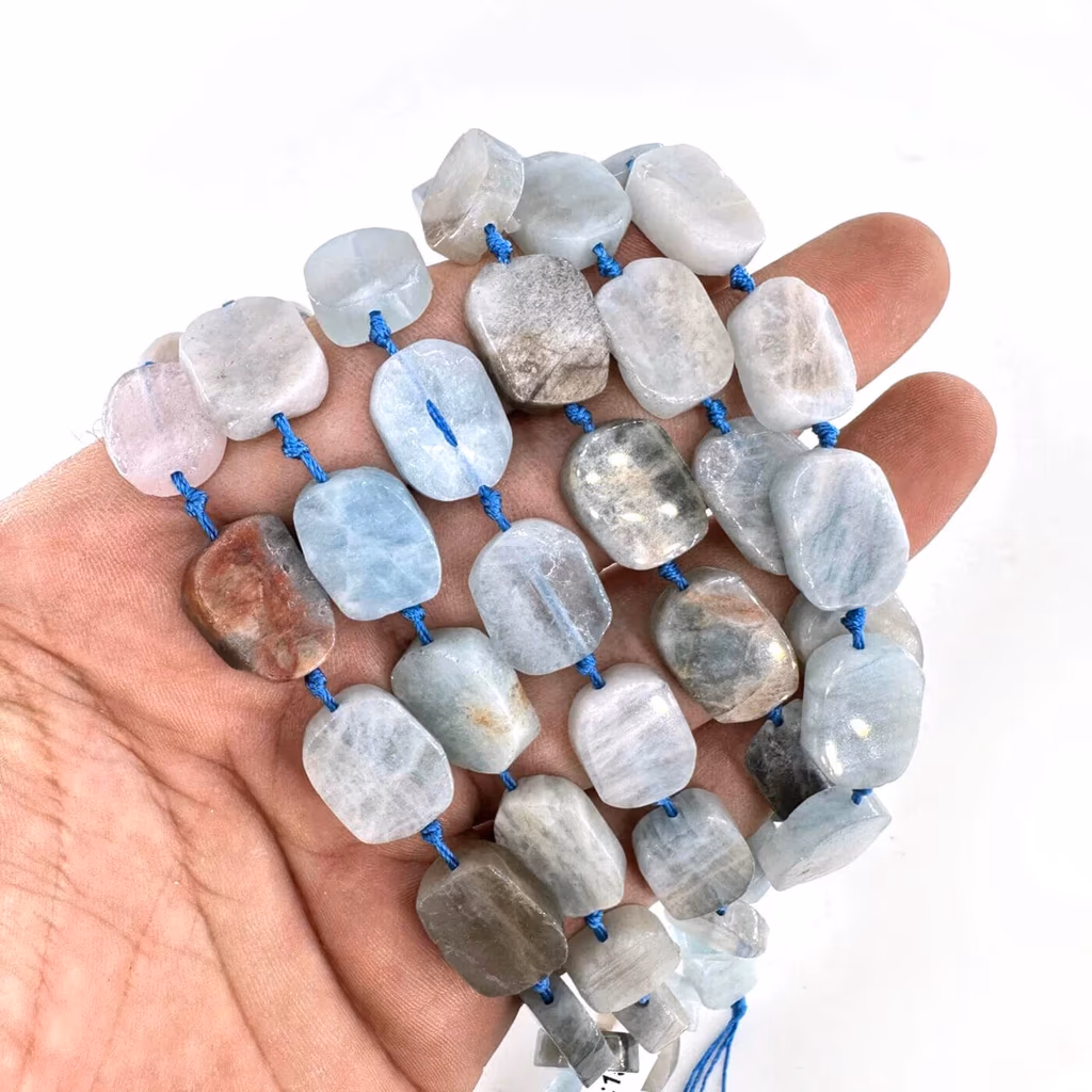 Akuamarin Dizi 15x12x5mm İncele ve Satın Al Akuamarin Dizi 15x12x5mm - Orijinal Doğal Taş ve Şifa Kristali Görsel 1