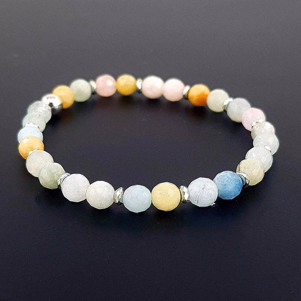 Akuamarin / Helyodor / Morganit Bileklik Faset 4mm İncele ve Satın Al Akuamarin / Helyodor / Morganit Bileklik Faset 4mm - Orijinal Doğal Taş ve Şifa Kristali Görsel 1