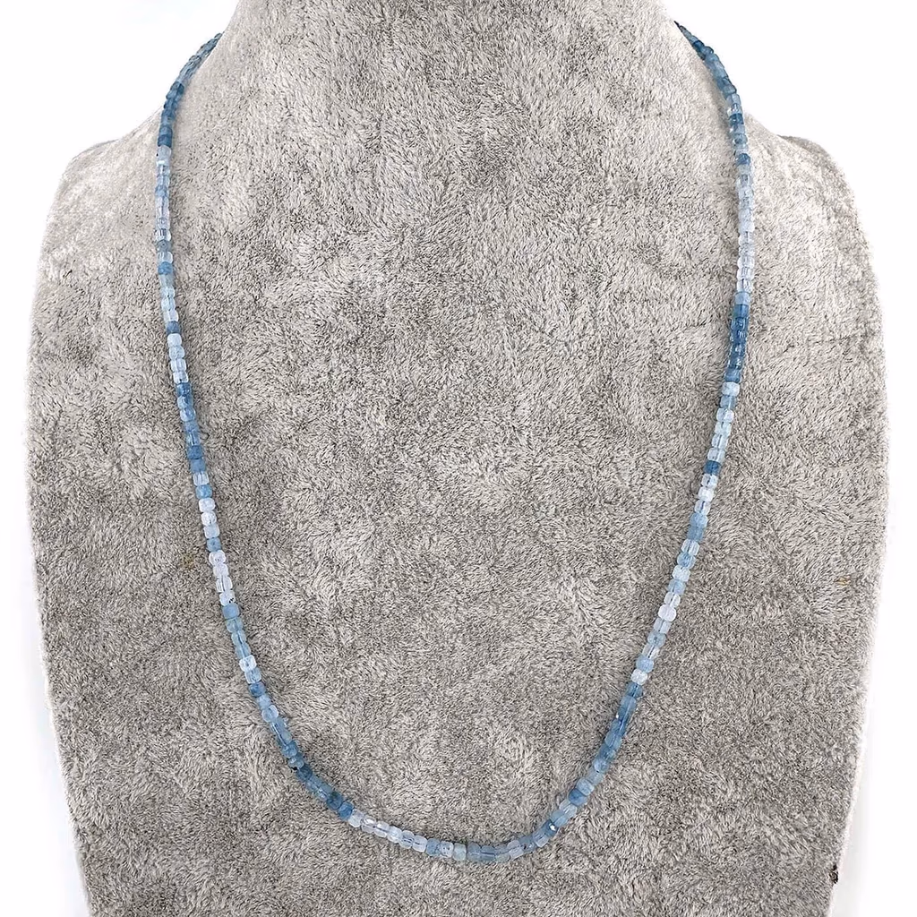 Akuamarin Kolye 2mm Gümüş İncele ve Satın Al Akuamarin Kolye 2mm Gümüş - Orijinal Doğal Taş ve Şifa Kristali Görsel 1