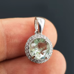 Akuamarin Kolye Ucu (Gümüş) Orijinal Kristal Detay Görseli 2