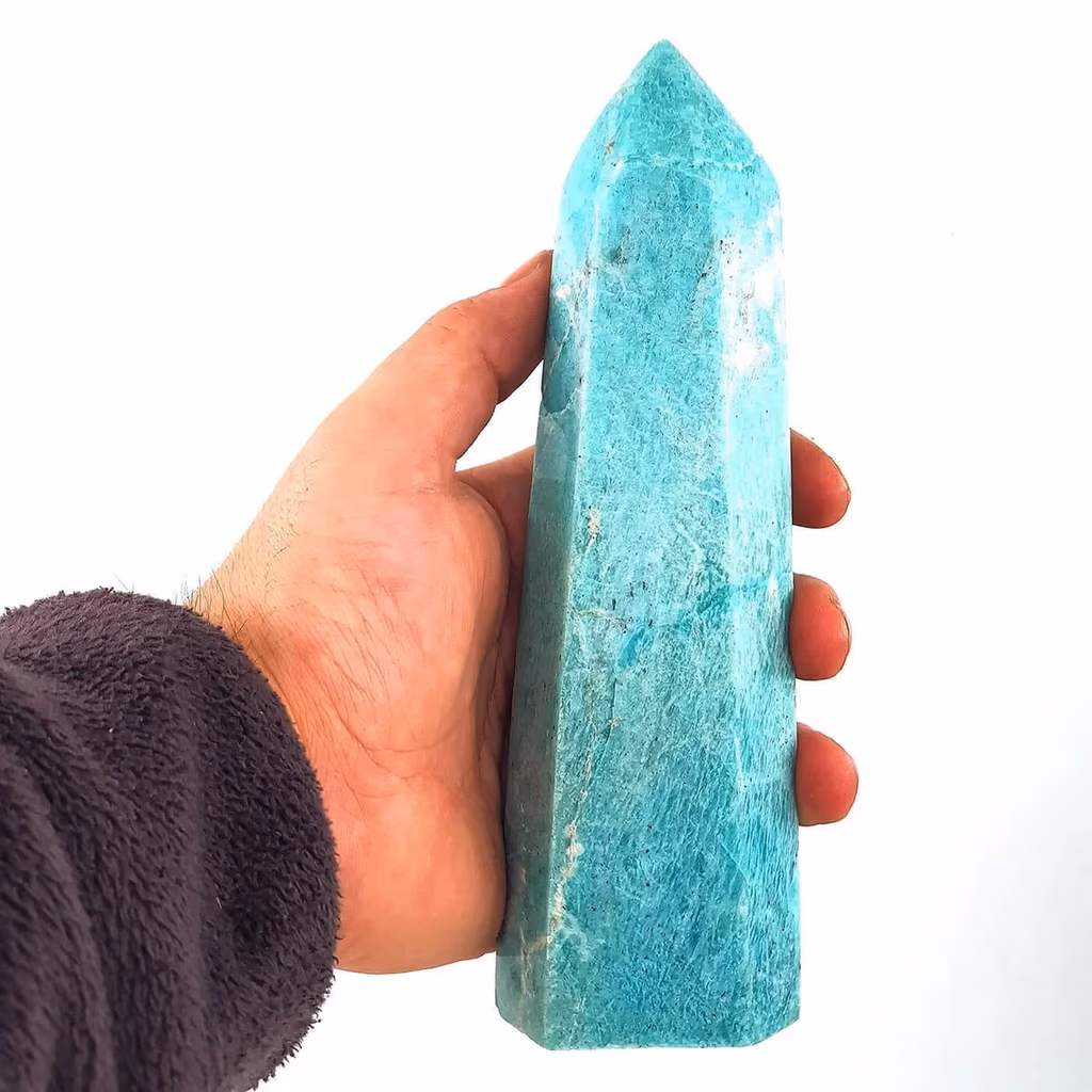 Amazonit Obelisk İncele ve Satın Al Amazonit Obelisk - Orijinal Doğal Taş ve Şifa Kristali Görsel 1