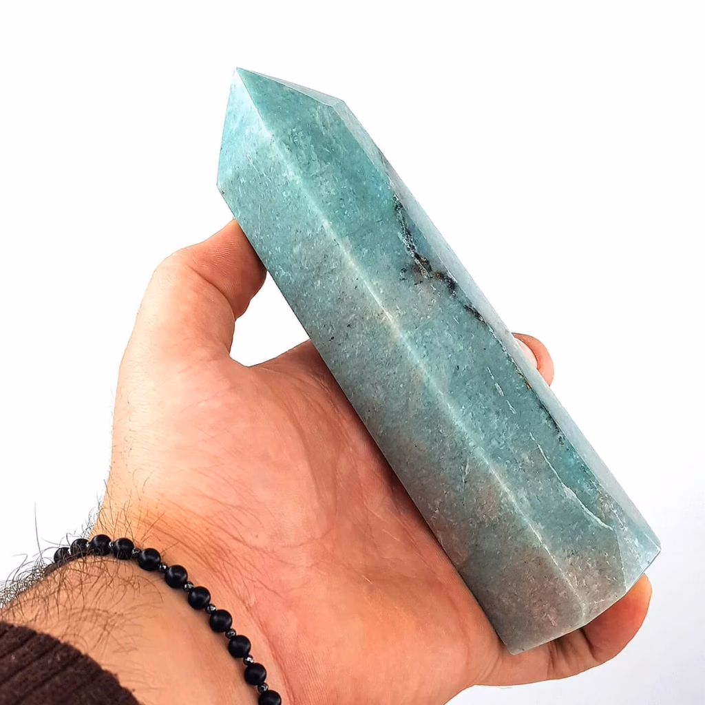 Amazonit Obelisk İncele ve Satın Al Amazonit Obelisk - Orijinal Doğal Taş ve Şifa Kristali Görsel 1