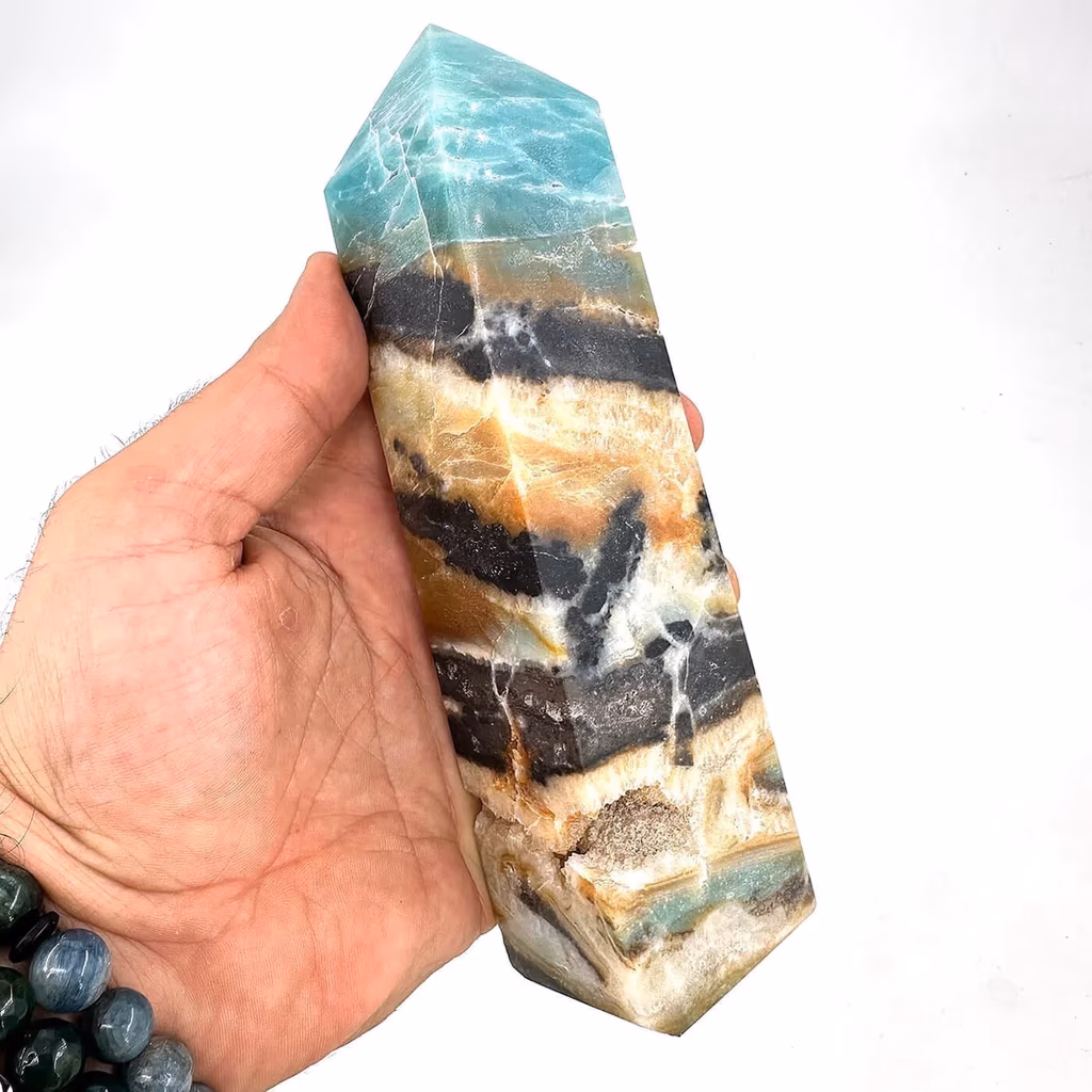 Amazonit Obelisk İncele ve Satın Al Amazonit Obelisk - Orijinal Doğal Taş ve Şifa Kristali Görsel 1