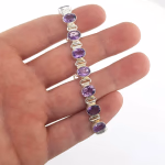 Ametist Künye (Gümüş) Orijinal Kristal Detay Görseli 2