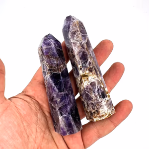 Ametist Obelisk - Orijinal Şifalı Kristal - Görsel 1