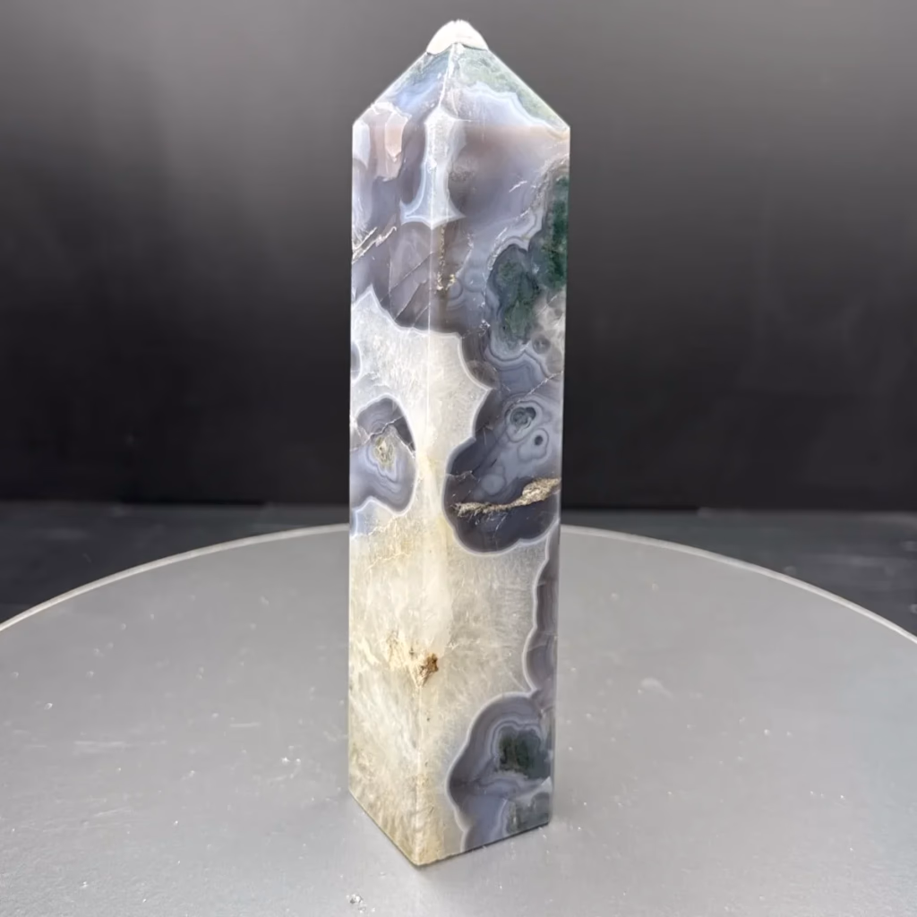 Ametist Obelisk - Orijinal Doğal Taş ve Şifa Kristali Görsel 1