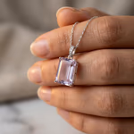 Ametrin Kolye Ucu Gümüş AAA Orijinal Kristal Detay Görseli 2
