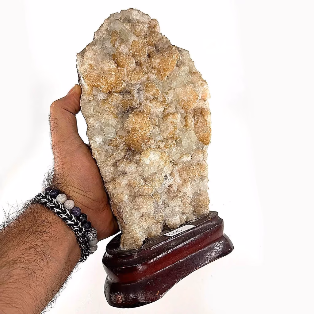 Apophyllite Ham Taş Standlı İncele ve Satın Al Apophyllite Ham Taş Standlı - Orijinal Doğal Taş ve Şifa Kristali Görsel 1