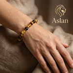 Aslan Burcu Unisex Bileklik 8mm Orijinal Kristal Detay Görseli 6