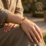 Aslan Burcu Unisex Bileklik 8mm Orijinal Kristal Detay Görseli 4