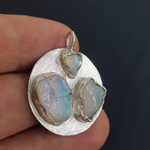 Ateş Opal Kolye Ucu (Gümüş) Orijinal Kristal Detay Görseli 2