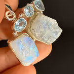 Aytaşı / Topaz Kolye Ucu Gümüş Orijinal Kristal Detay Görseli 3