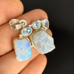 Aytaşı / Topaz Kolye Ucu Gümüş Orijinal Kristal Detay Görseli 3