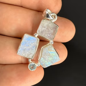 Aytaşı / Topaz Kolye Ucu Gümüş - Orijinal Şifalı Kristal - Görsel 2