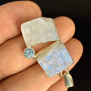 Aytaşı / Topaz Kolye Ucu Gümüş - Orijinal Şifalı Kristal - Görsel 2