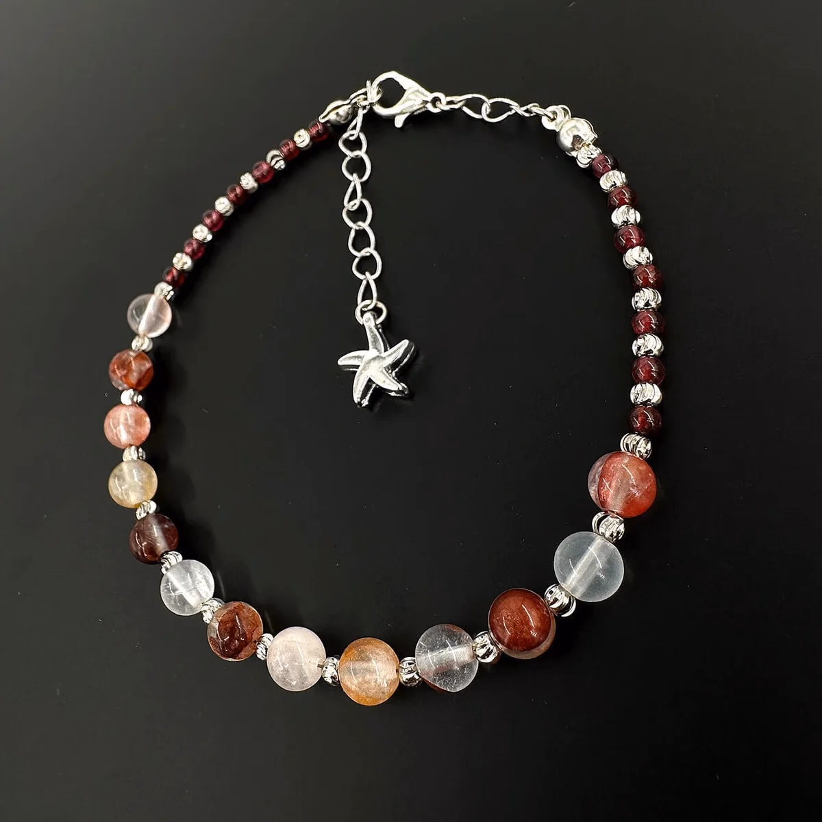 Azeztulit, Garnet Halhal 6mm