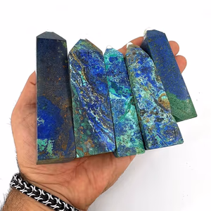 Azurit Obelisk 6A - Orijinal Şifalı Kristal - Görsel 1