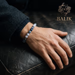 Balık Burcu Erkek Bilekliği 8mm Orijinal Kristal Detay Görseli 1
