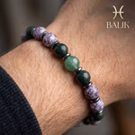 Balık Burcu Erkek Bileklik 8mm Orijinal Kristal Detay Görseli 1