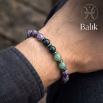 Balık Burcu Erkek Bileklik 8mm Orijinal Kristal Detay Görseli 4
